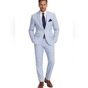 Emigre Men's Light Blue Striped Suit. NWT